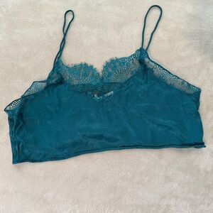 Free People Teal Lace Camisole